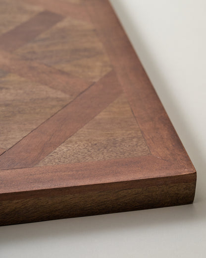 Lattice Two-Tone Serving Board close up