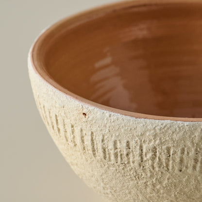 Rustic Terracotta Accent Bowl close up