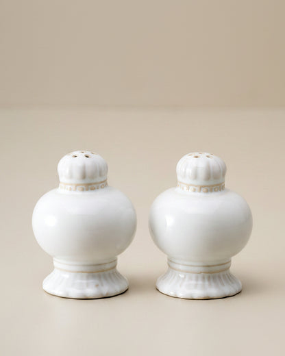 Antique White Margaret Vintage-Inspired Salt + Pepper Set
