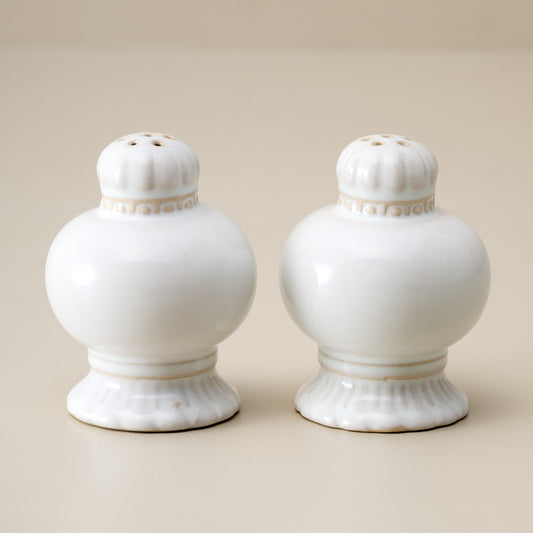 Antique White Margaret Vintage-Inspired Salt + Pepper Set