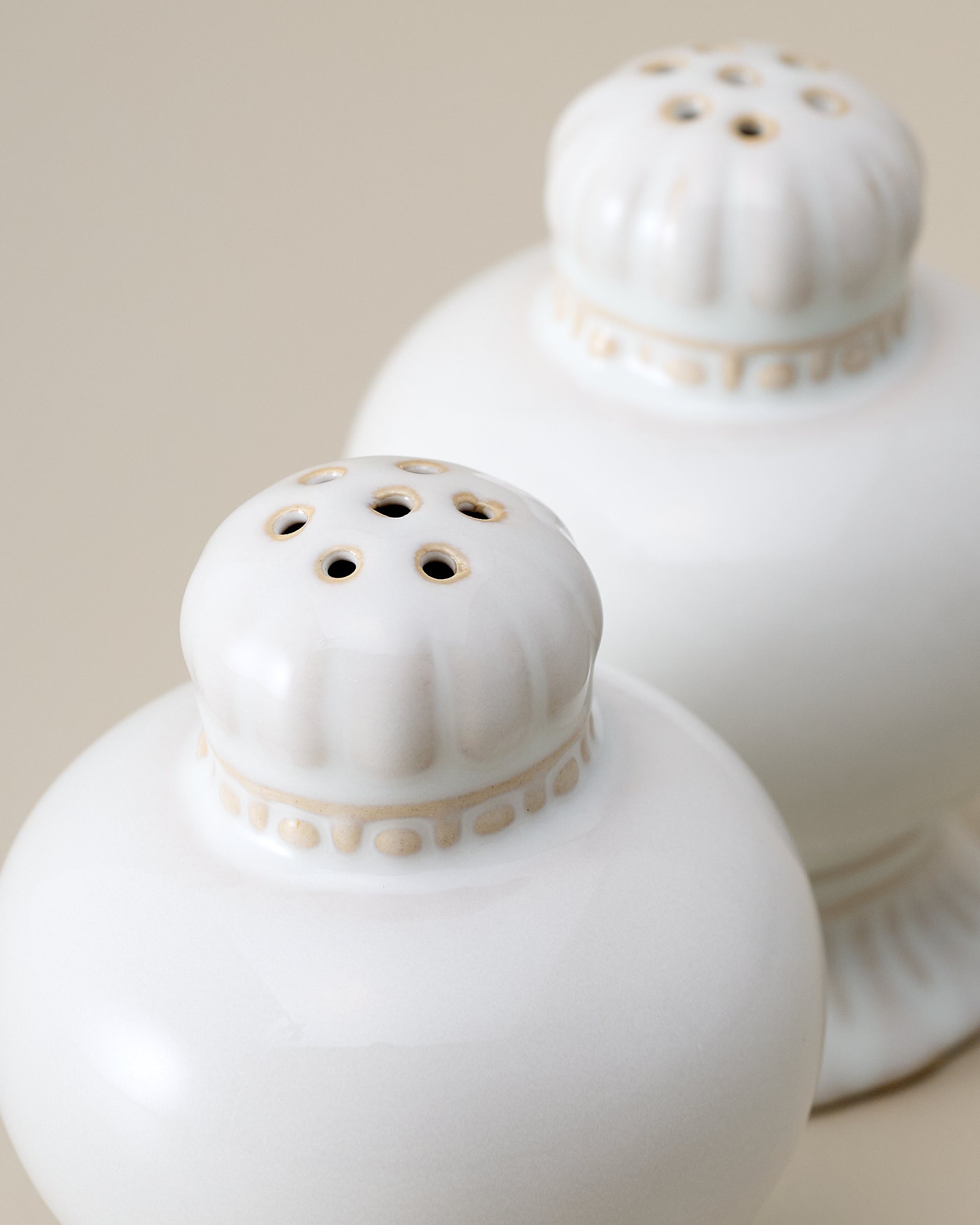 Antique White Margaret Vintage-Inspired Salt + Pepper Set – Magnolia