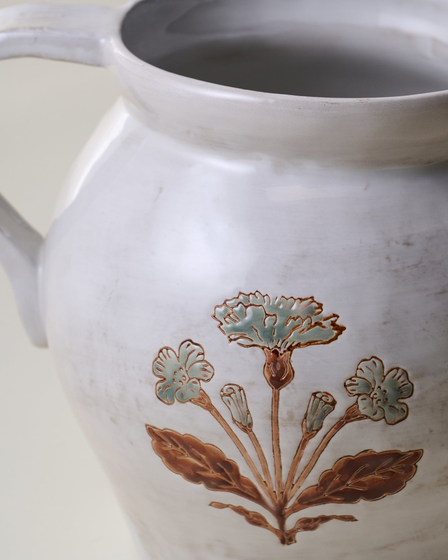 Elaine Floral Pitcher Crock close up