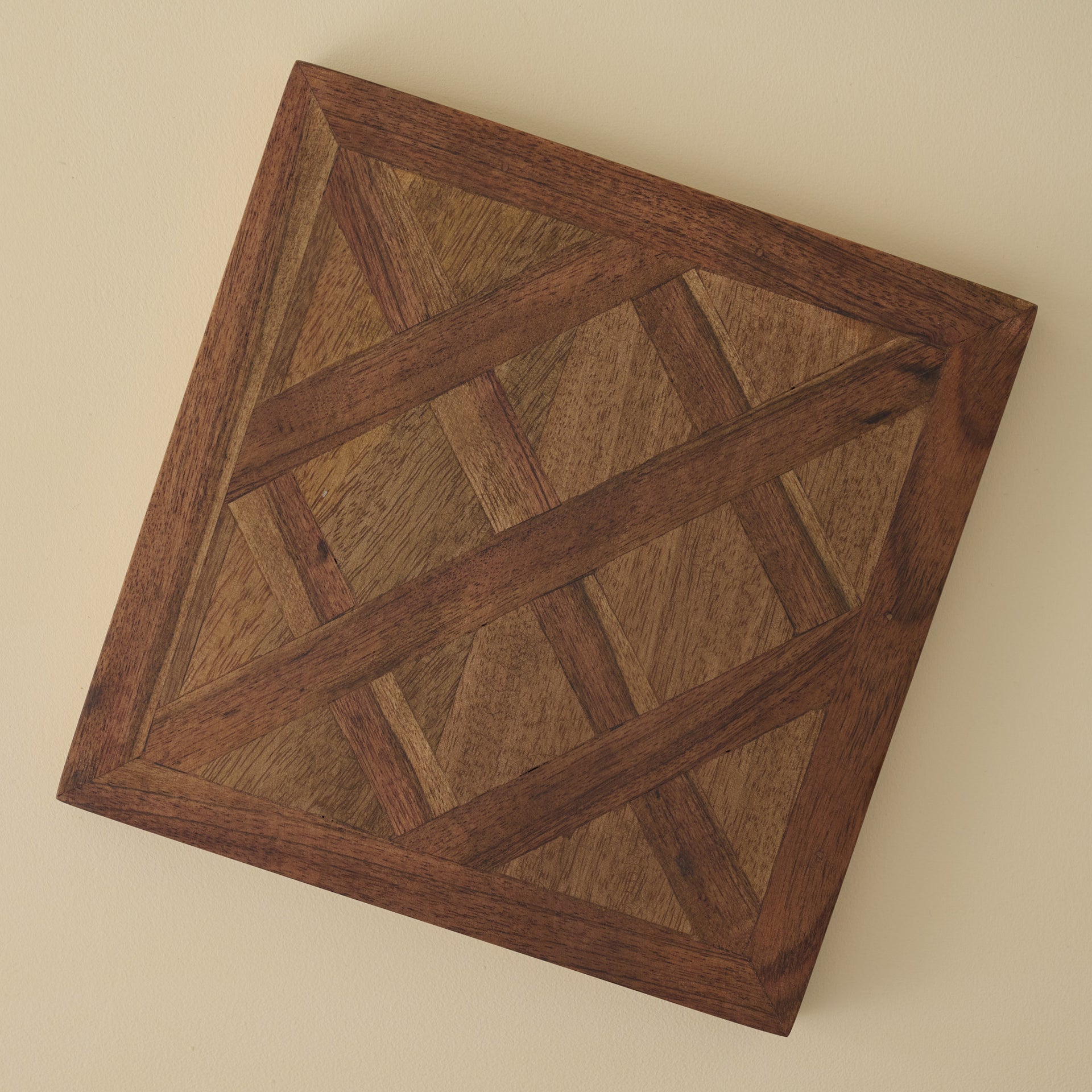 Lattice Two-Tone Wood Trivet