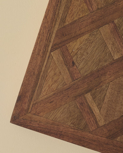 Lattice Two-Tone Wood Trivet close up