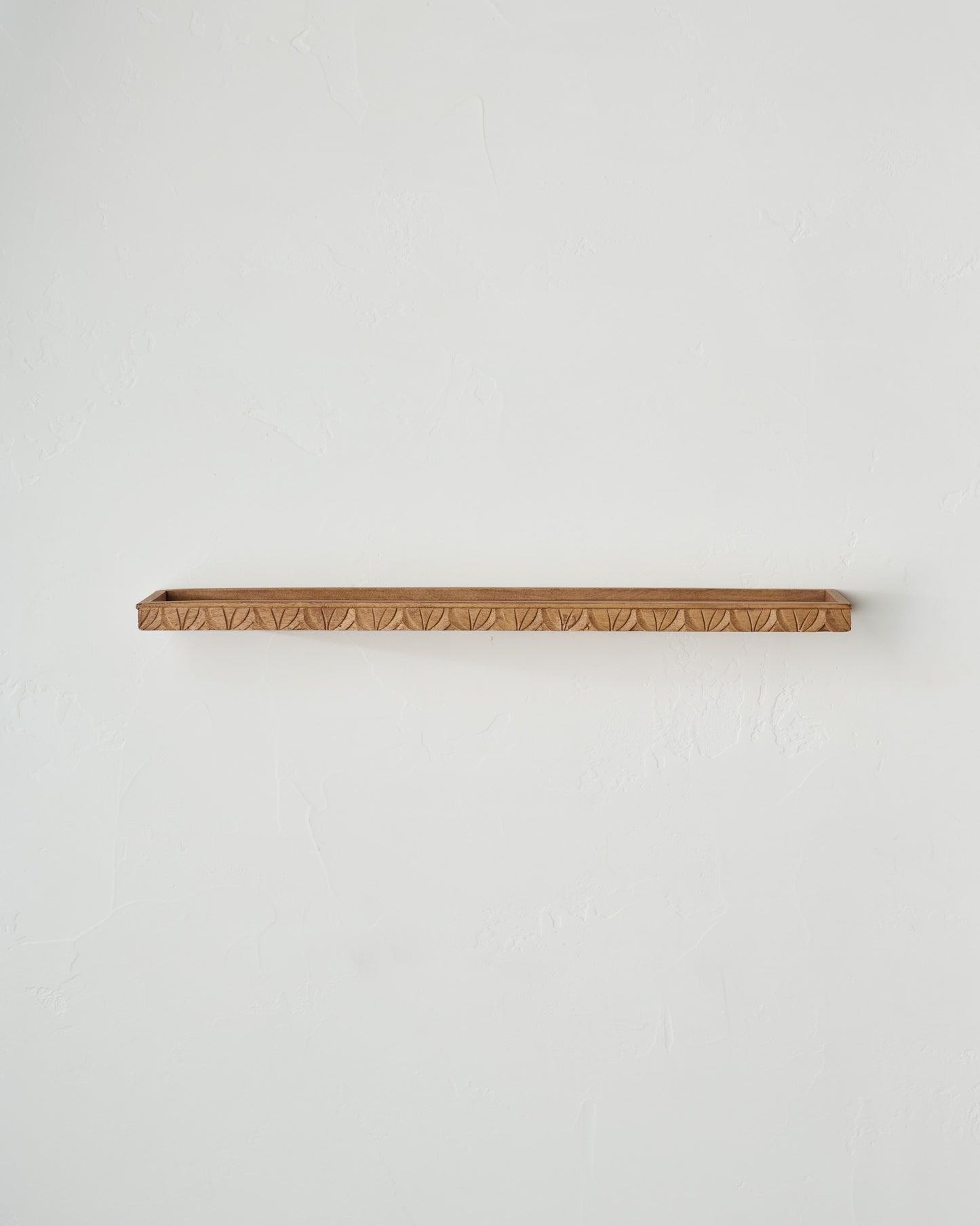 Beckett Carved Wood Shelf