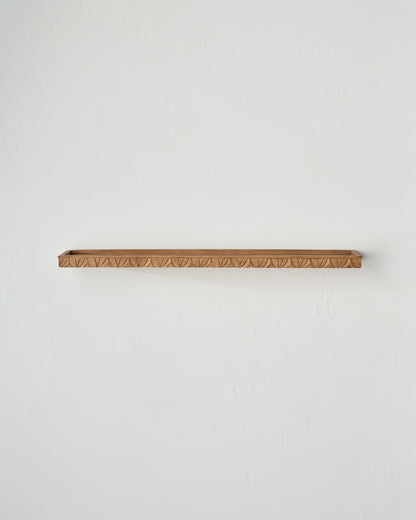 Beckett Carved Wood Shelf