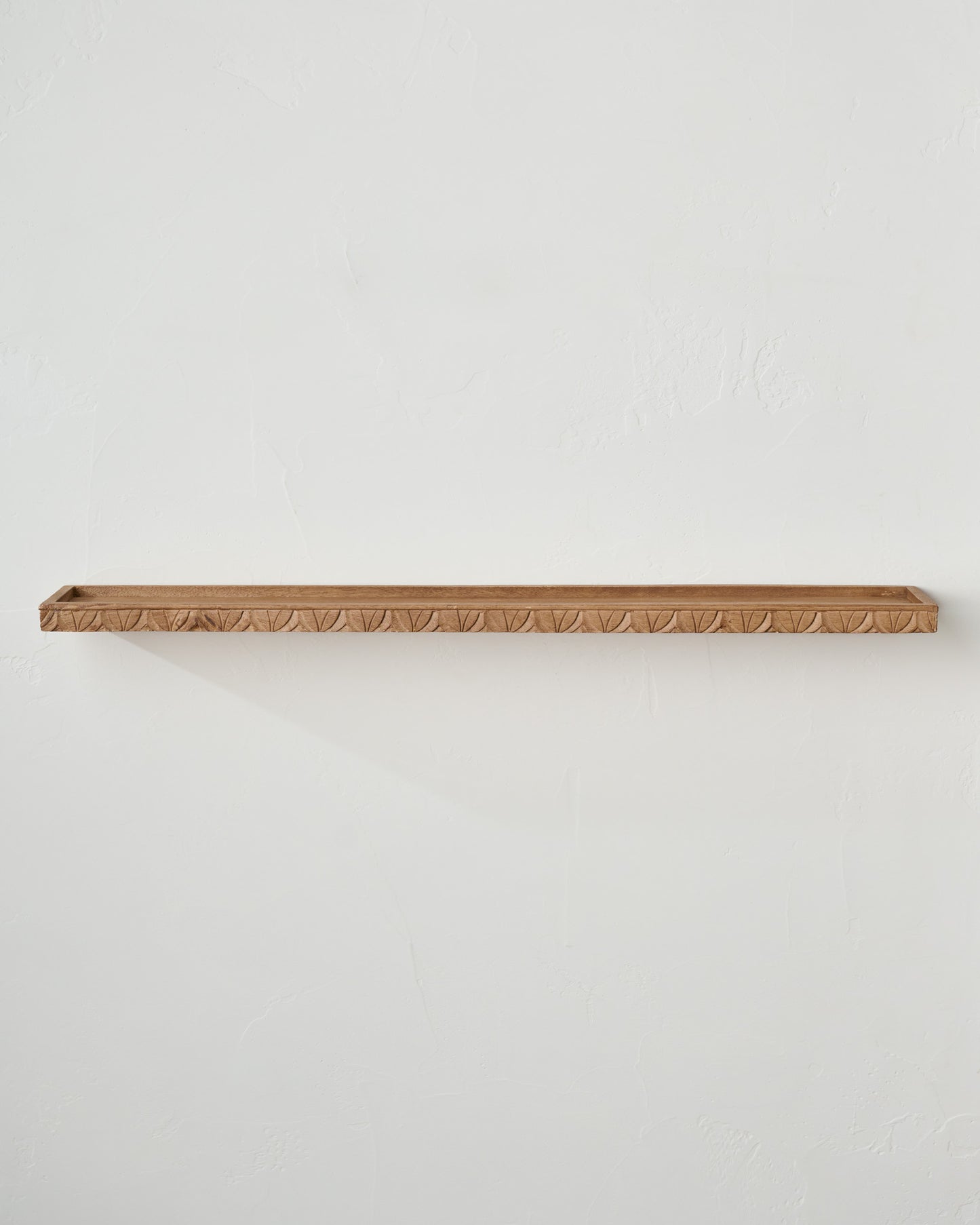 Beckett Carved Wood Shelf