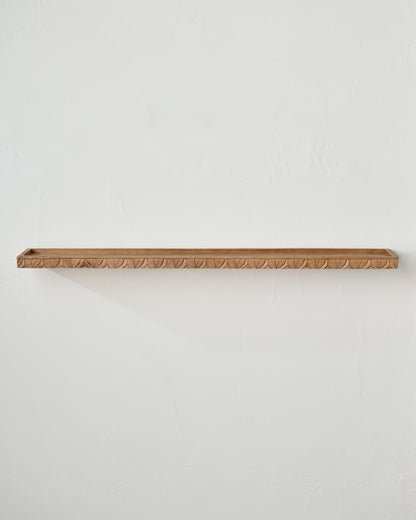 Beckett Carved Wood Shelf