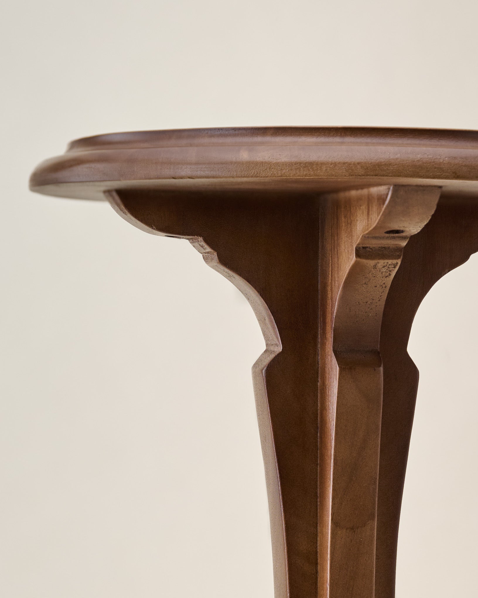 Elena Wood Accent Table close up