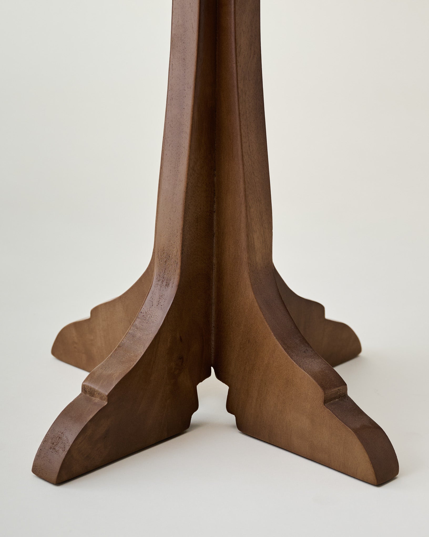 Elena Wood Accent Table close up of base