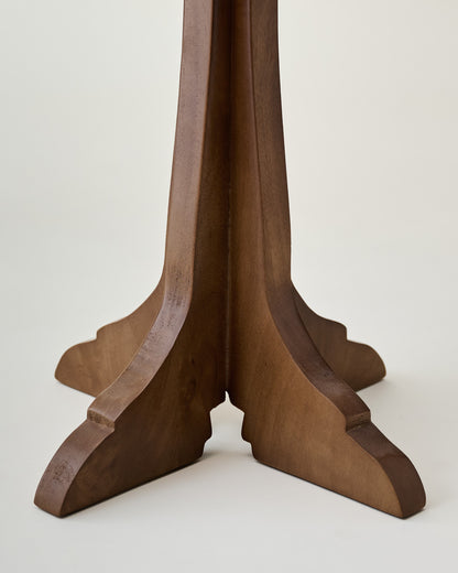 Elena Wood Accent Table close up of base