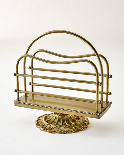 Antique Inspired Brass Mail Holder