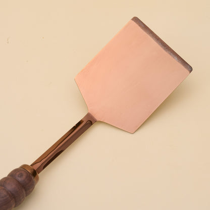 Walnut Handle + Copper Turner close up