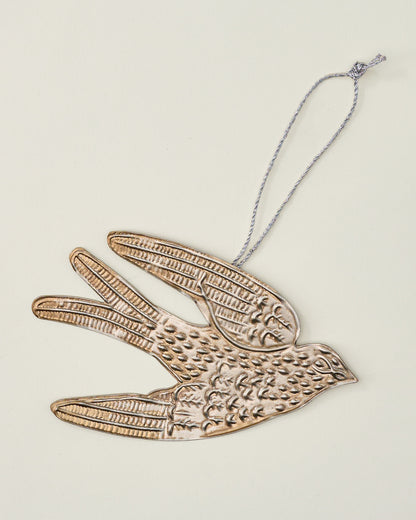 Pressed Metal Dove Ornament, Set of 6