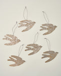 Pressed Metal Dove Ornament, Set of 6