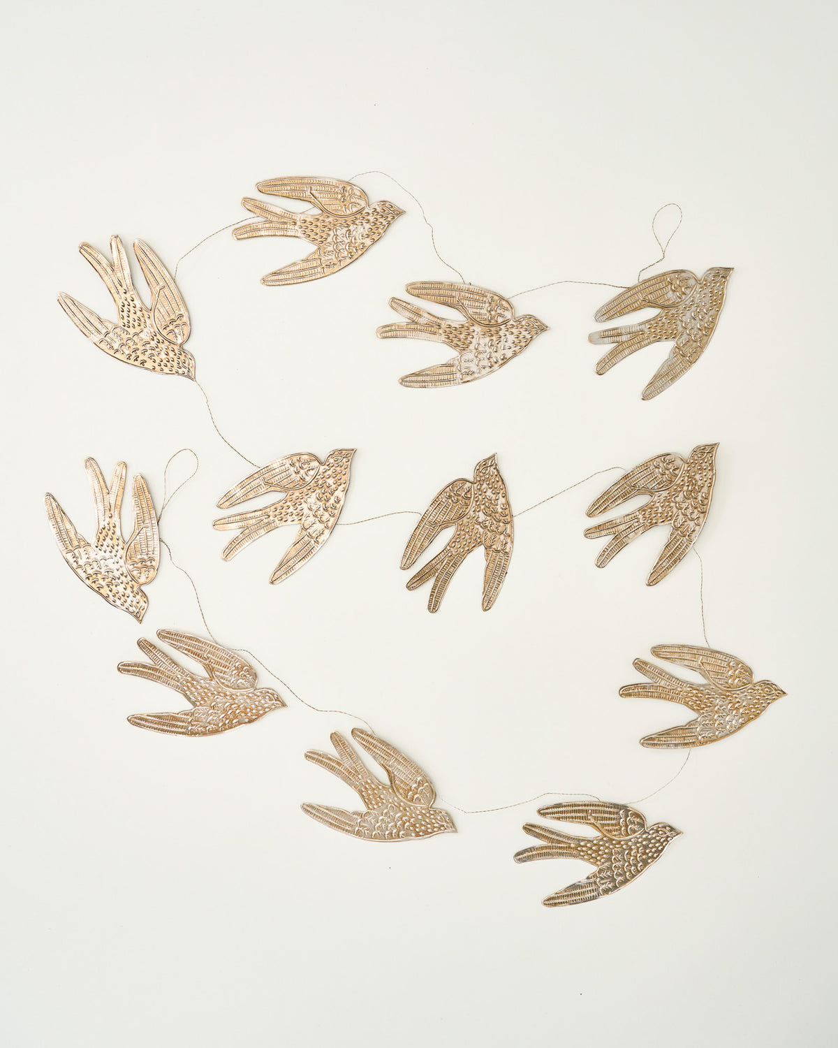 Pressed Metal Dove Garland, 72"