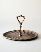 Antique Brass Snack Tray