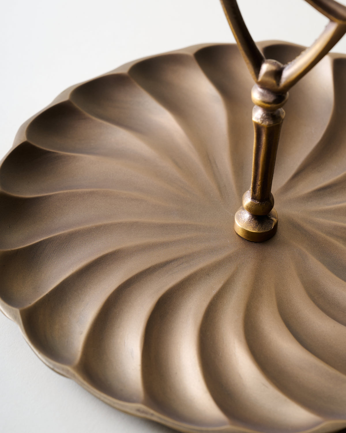 Antique Brass Snack Tray