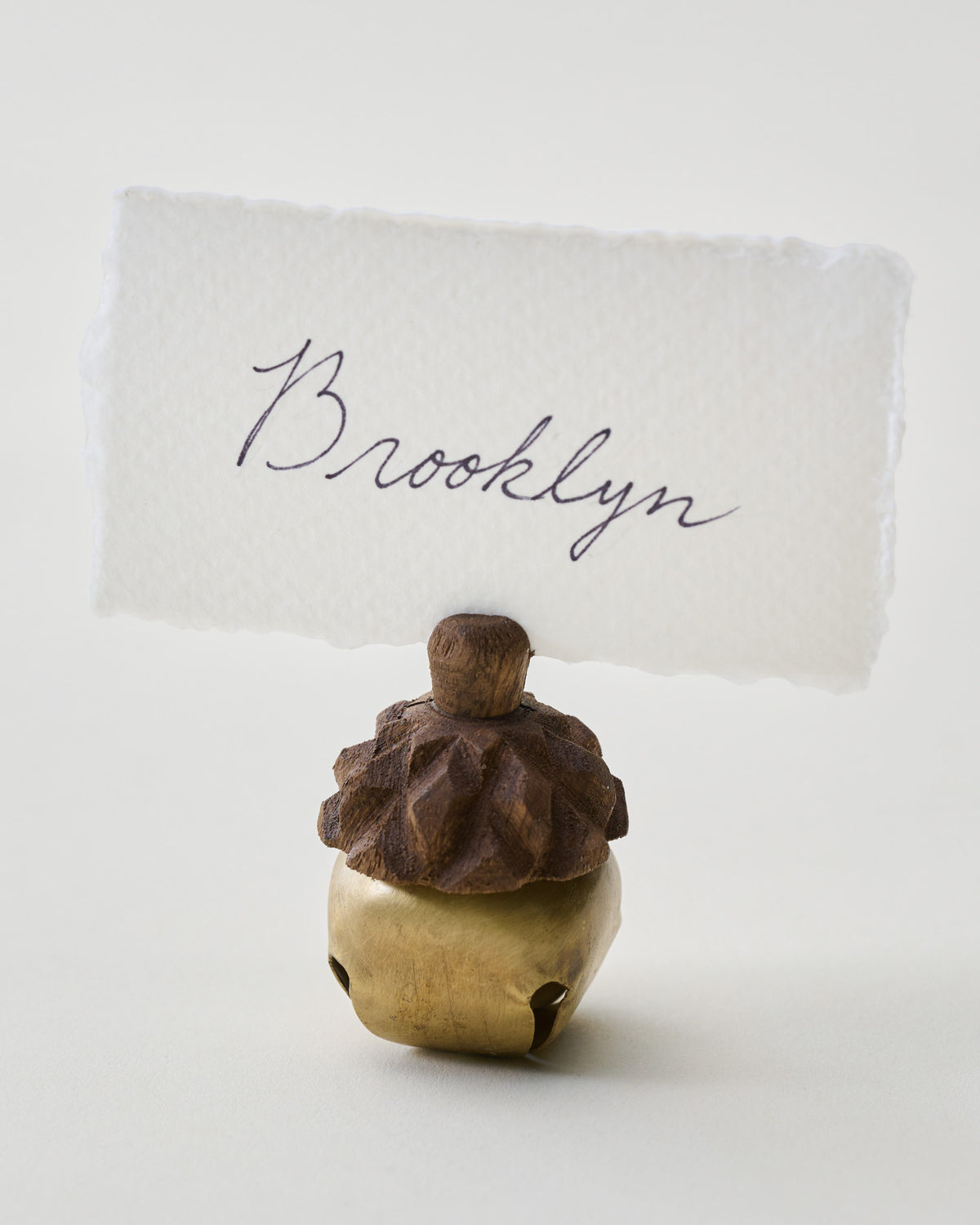 Acorn Jingle Bell Place Card Holder