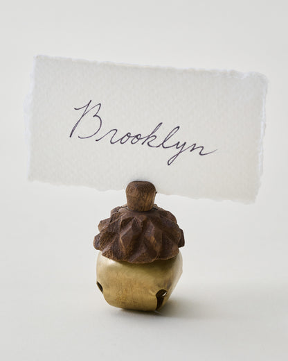 Acorn Jingle Bell Place Card Holder