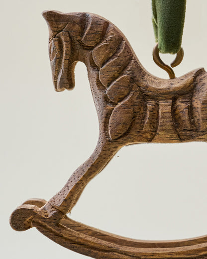 Hand-Carved Rocking Horse Ornament