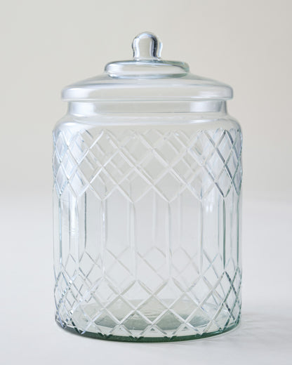Vintage-Inspired Cut Glass Cookie Jar