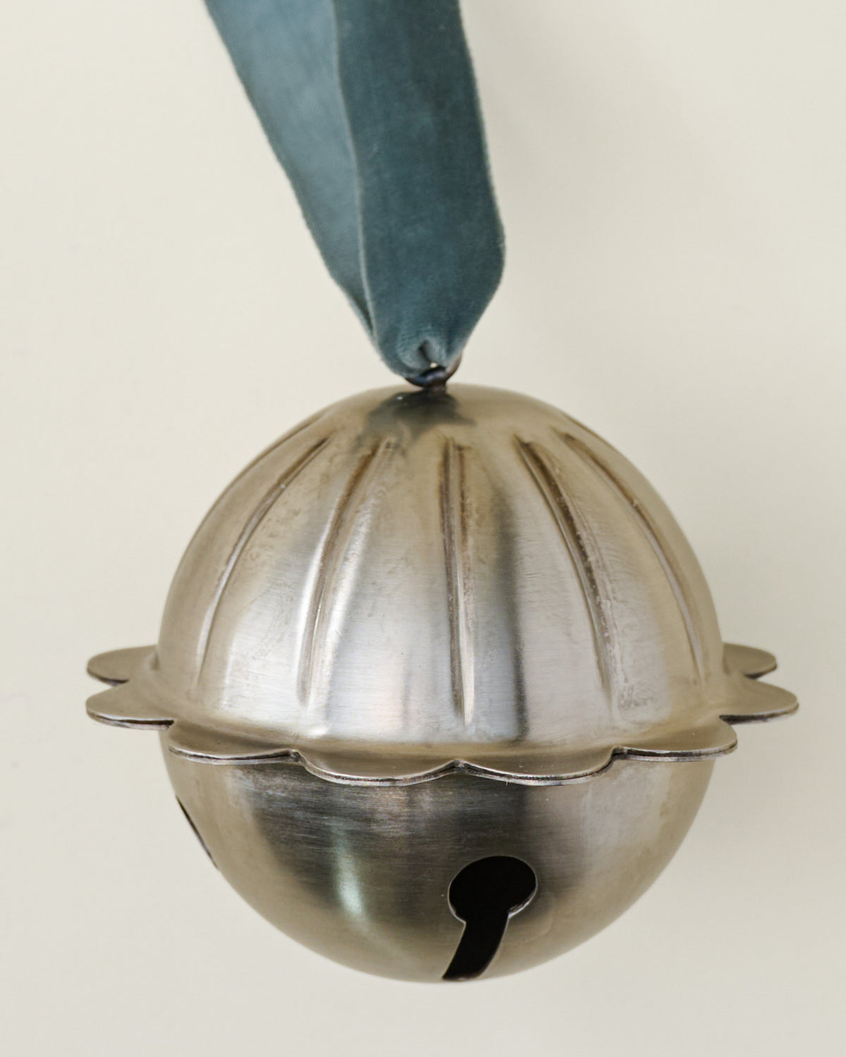 Pewter Scallop Bell Ornament