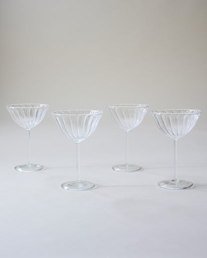 Fluted Coupe Glass