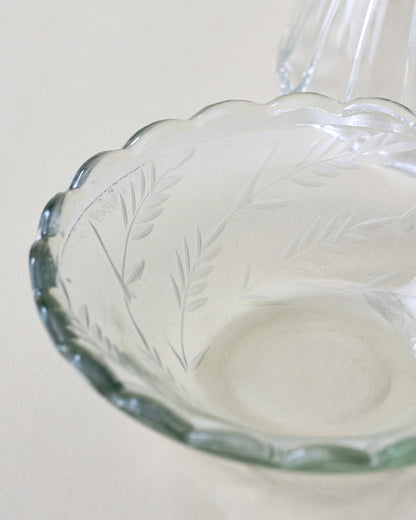 Fluted Cut Glass Butter Dish