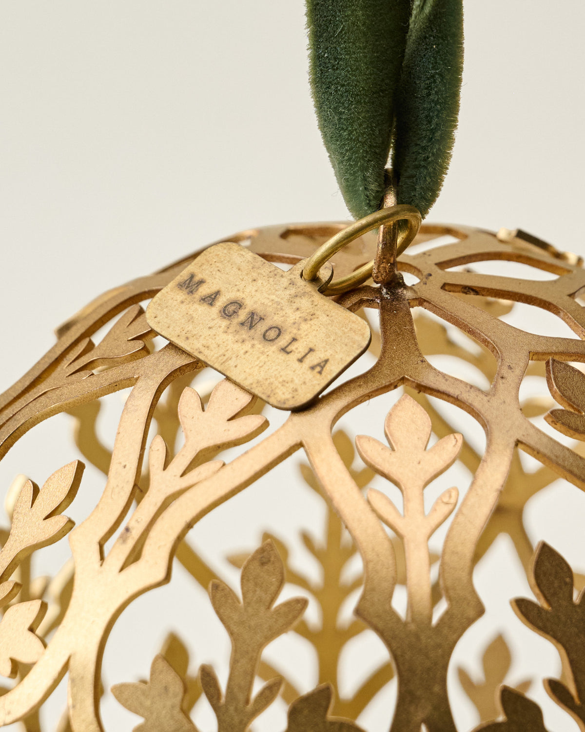 Antique Brass Floral Lattice Ornament