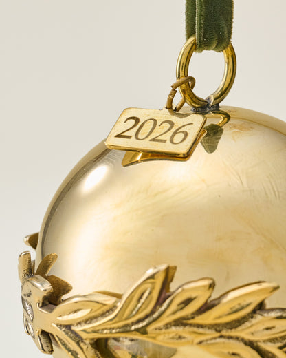 Solid Brass Floral Memory Ornament