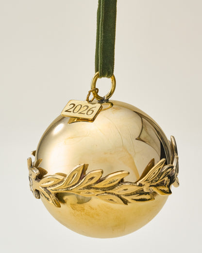 Solid Brass Floral Memory Ornament
