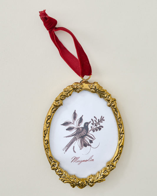 Solid Brass Floral Photo Frame Ornament