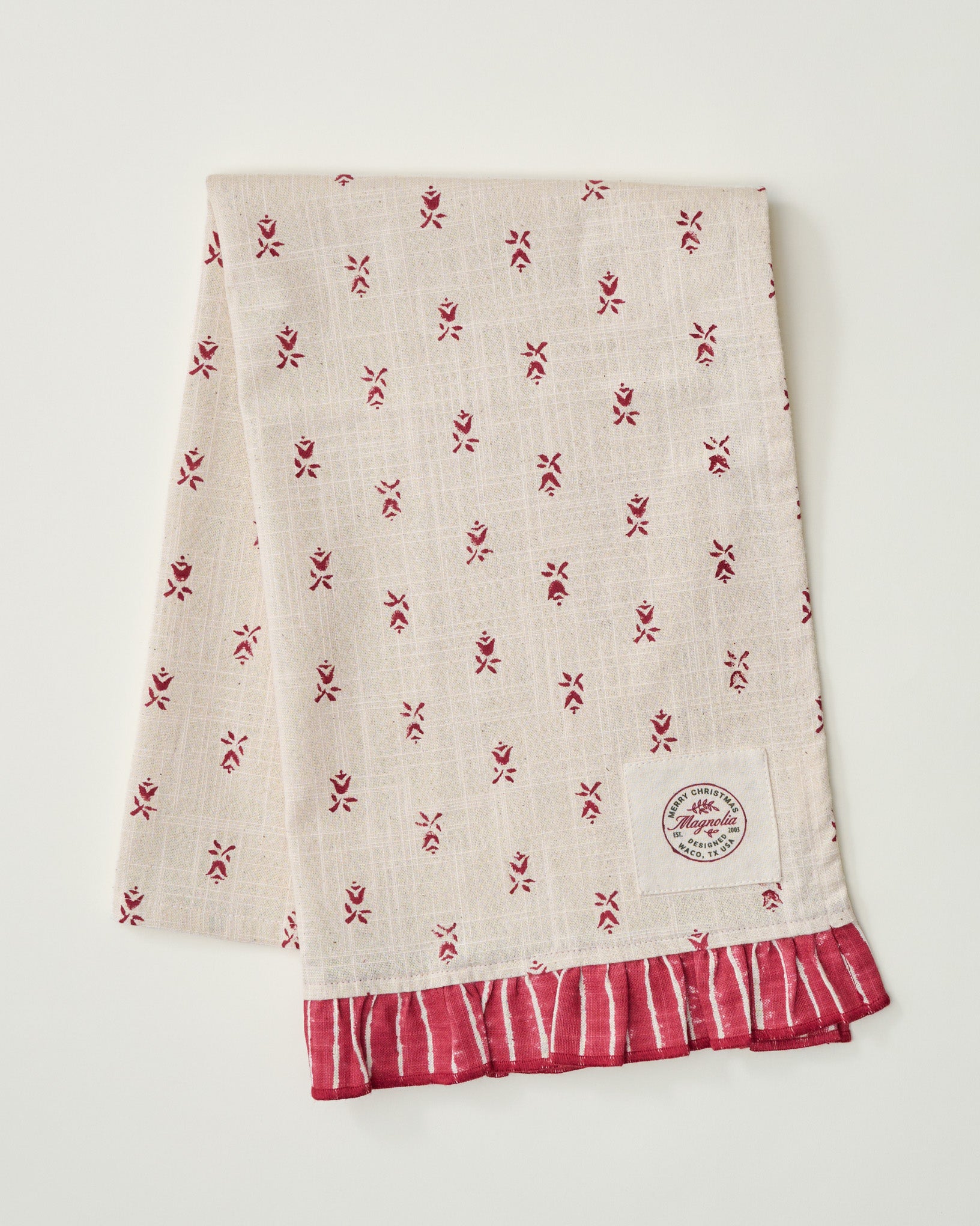 Tulip Block Print Tea Towel – Magnolia
