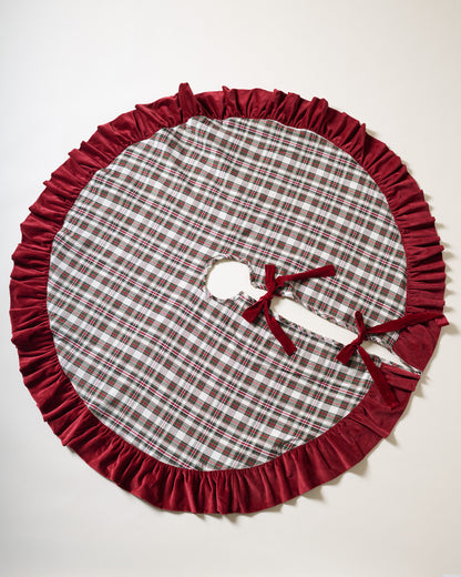 Classic Christmas Reversible Ruffle Tree Skirt