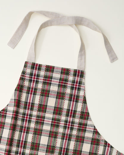 Classic Christmas Plaid Kid Apron