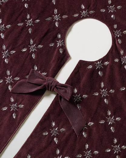 Noella Hand-Beaded Velvet Tree Skirt