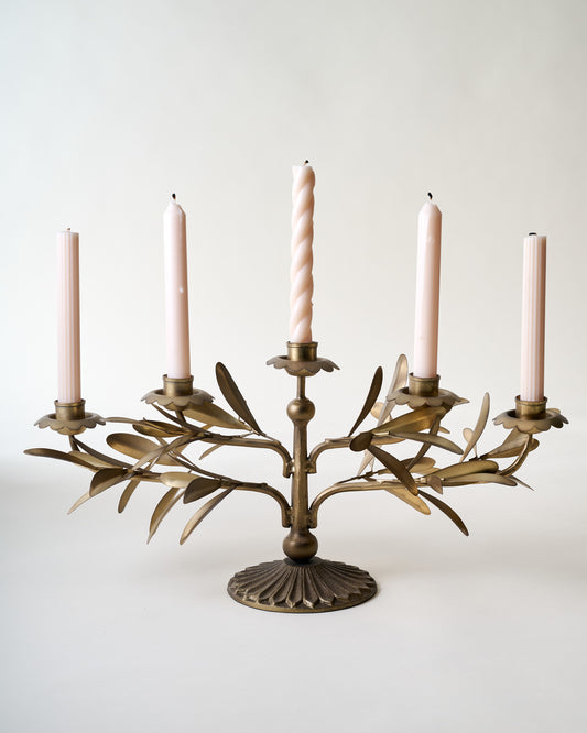 Gracie Candelabra, Antique Brass
