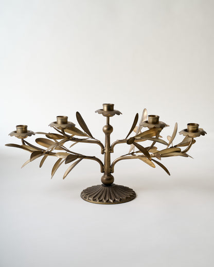 Gracie Candelabra, Antique Brass