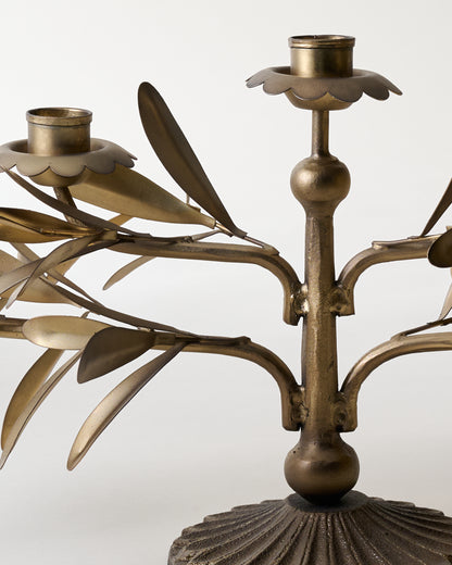 Gracie Candelabra, Antique Brass