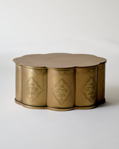 Antique Brass Fluted Canister