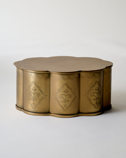 Antique Brass Fluted Canister