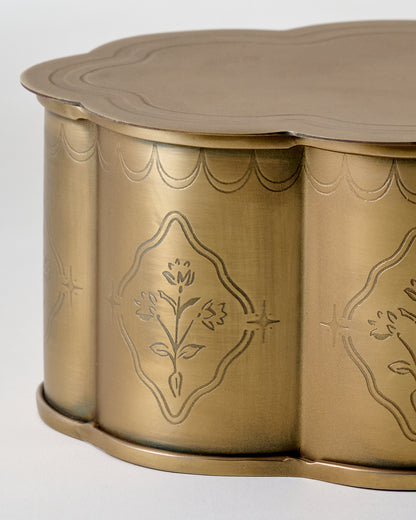 Antique Brass Fluted Canister