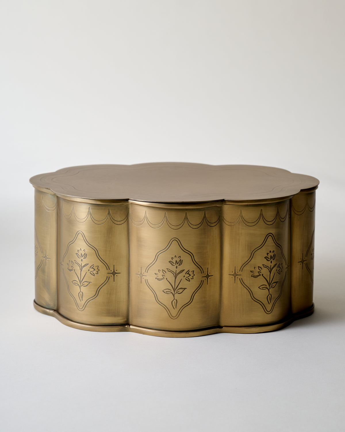 Antique Brass Fluted Canister