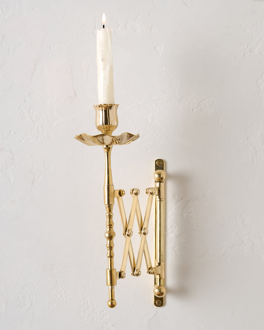 Solid Brass Accordion Wall Sconce
