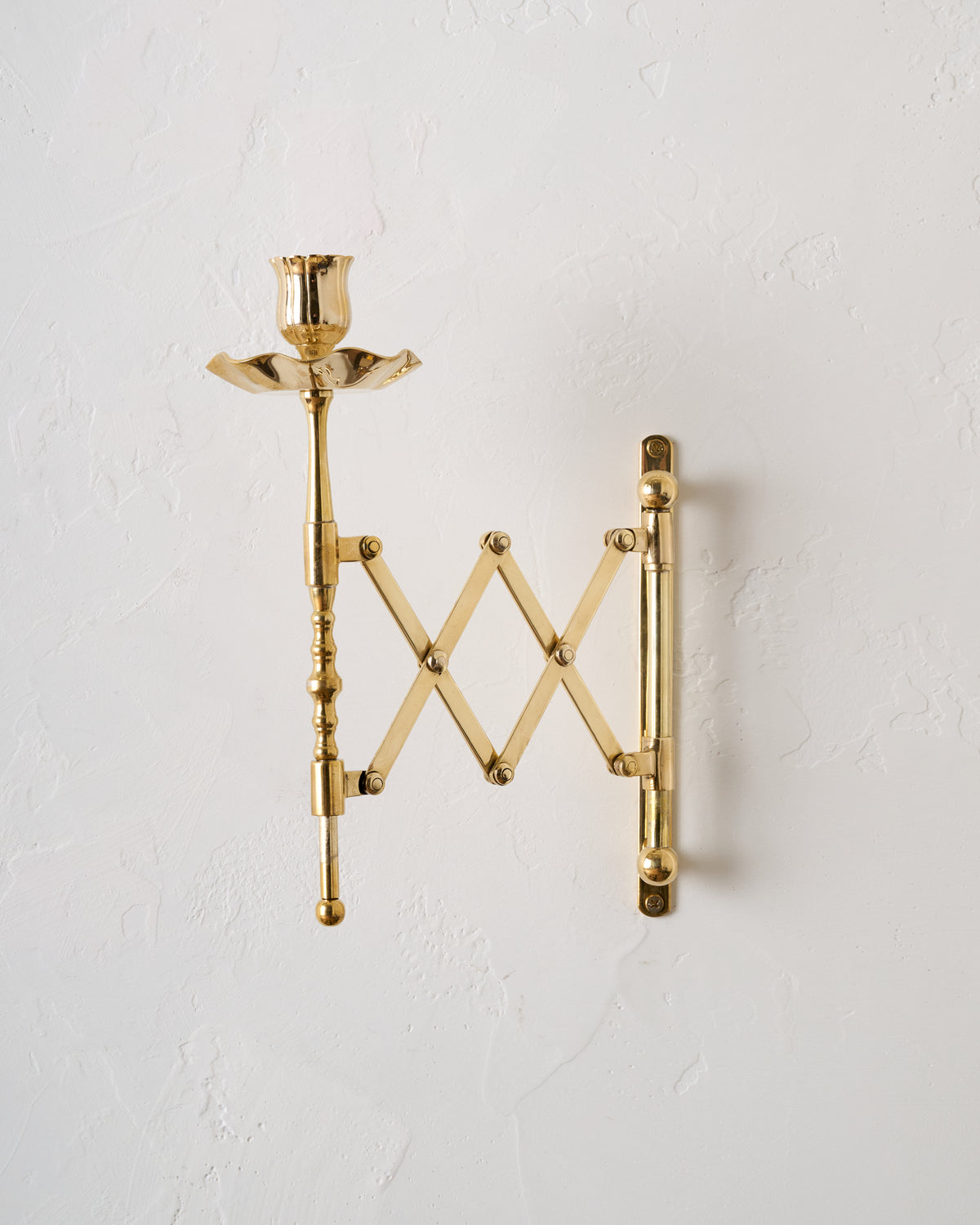 Solid Brass Accordion Wall Sconce