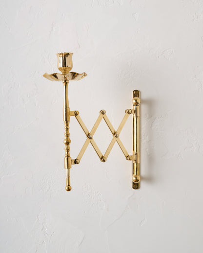 Solid Brass Accordion Wall Sconce