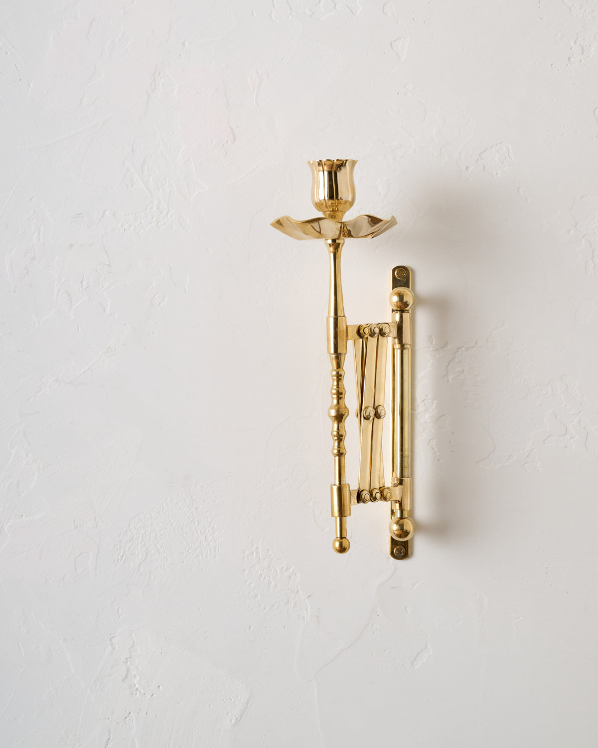Solid Brass Accordion Wall Sconce