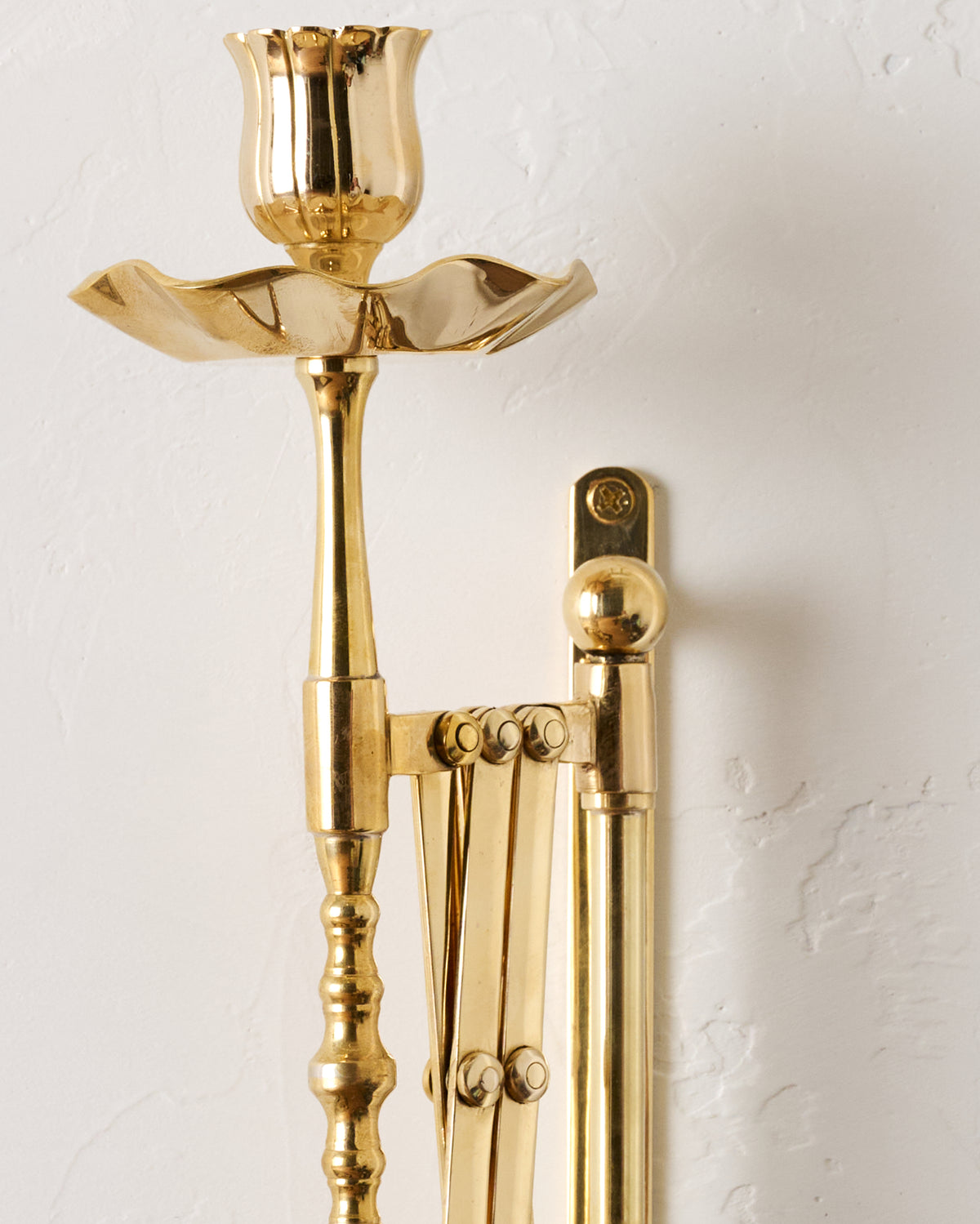 Solid Brass Accordion Wall Sconce