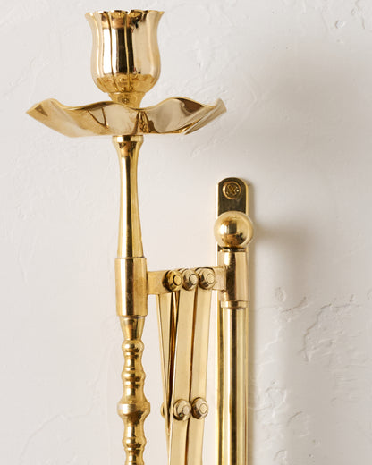 Solid Brass Accordion Wall Sconce
